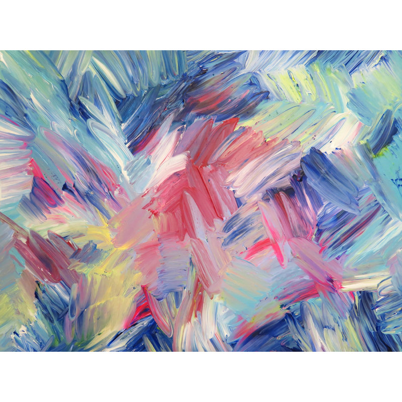 1814 par Drew Gaffney - Peinture, H 17,25 po x l 21,25 po, Papier avec cadre noir