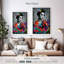 Portrait de femme grunge sur toile-1390582133