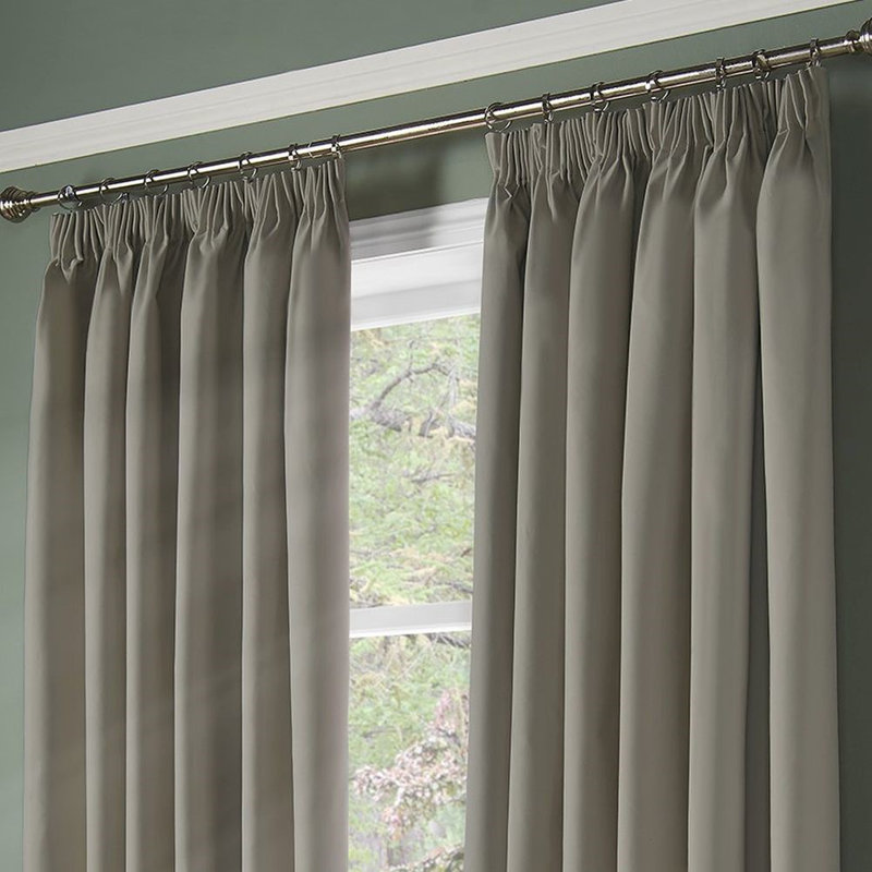 Beauvallon Blackout Thermal Curtains, 104 W x 137 D cm, Grey