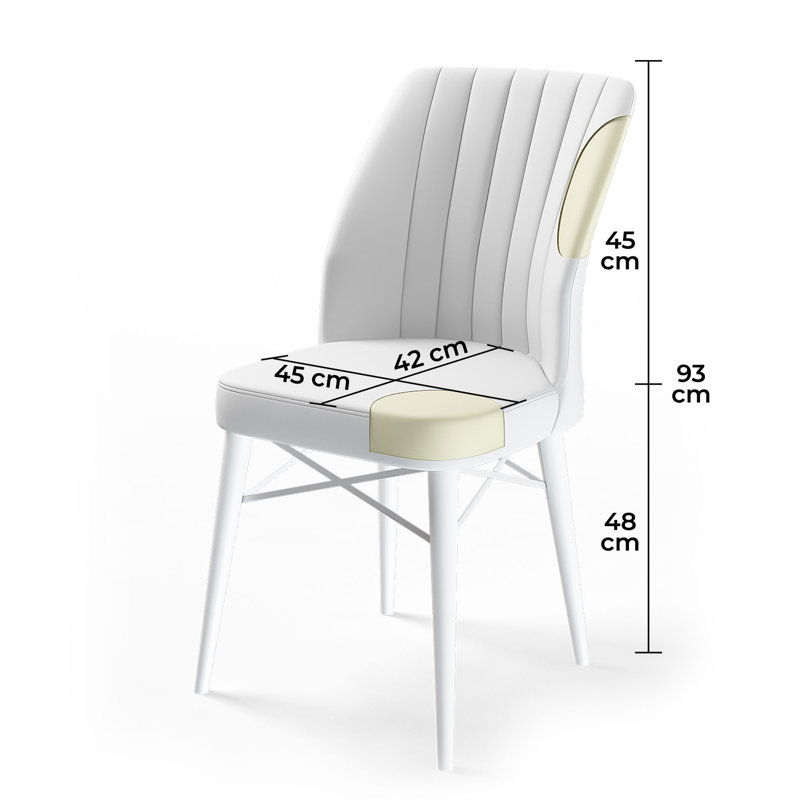 Pearlene 45cm H Velvet Upholstered Side Chair, Grey, Black, 6