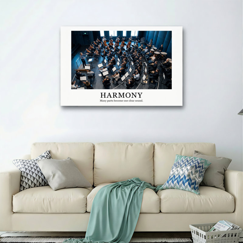 Ensemble de 1 toile murale Harmony Orchestra, H 24 po x l 36 po, Wrapped Canvas