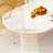79" Cream Oval Dining Table with Glossy Sintered Stone Top and Fluted Wood Base-652576206