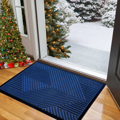 Lodewyk All-Weather Geometric Non-Slip Doormat