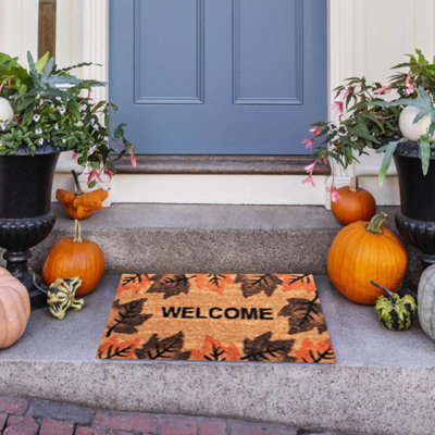  Welcome Doormat In Summer 31.5x19.7 Inches, Outdoor Welcome Home Front Porch Carpet, Bedroom Entrance Courtyard Decorat