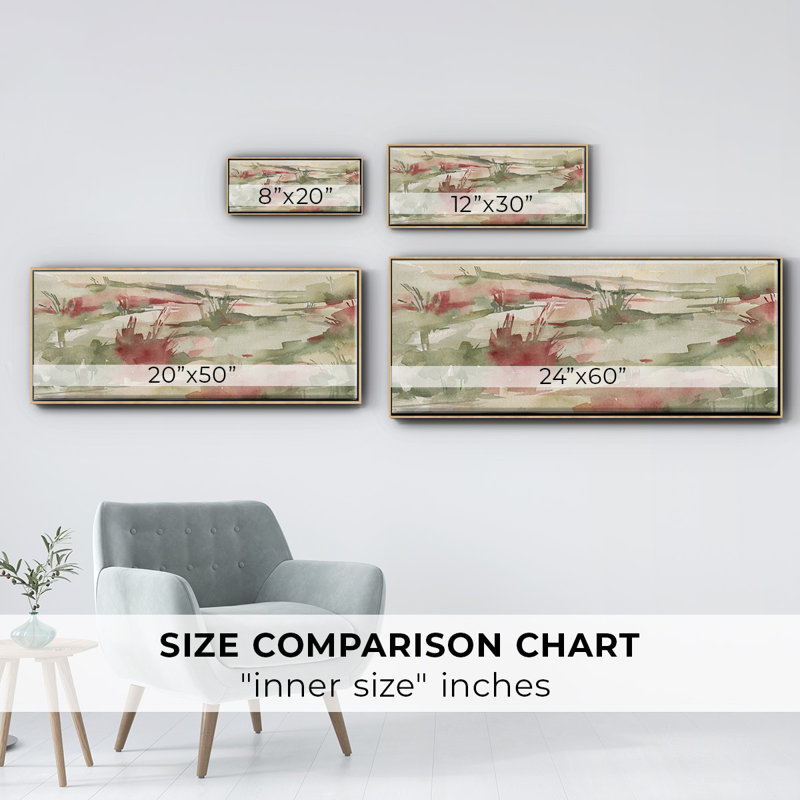 Rust Grasslands II- Framed Canvas