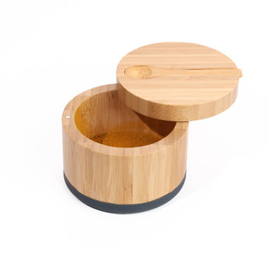 HTB Large Bamboo Salt and Pepper Bowls by HTB, Divided Salt Cellar With  Swivel Lid and Spoon, Seasoning Containers With Magnetic Lid to Keep Dry,  Mini Spoon Built Into Top & Reviews