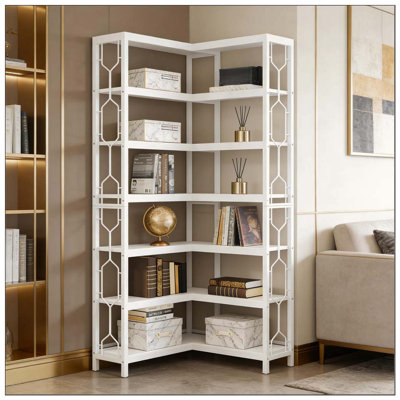 White Corner Bookcase