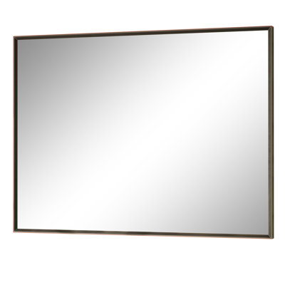 Miroir de salle de bain avec cadre en aluminium et verre trempé
