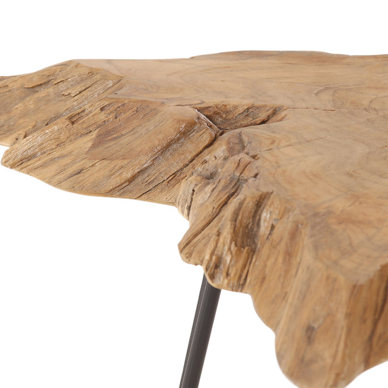 Faux Tree Stump End Table
