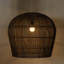 Luminaire suspendu tulipe en rotin