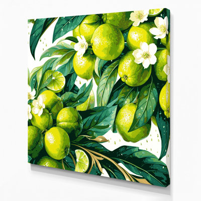 Art mural sur toile vert fruitier