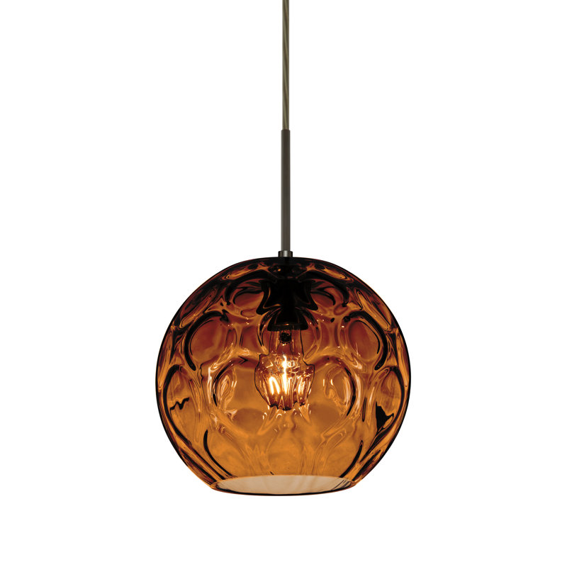 Bombay 1 - Light Satin Nickel Single Pendant, Brushed Bronze, Clear