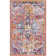 Charleston Power Loom White/Orange/Dark Blue Rug