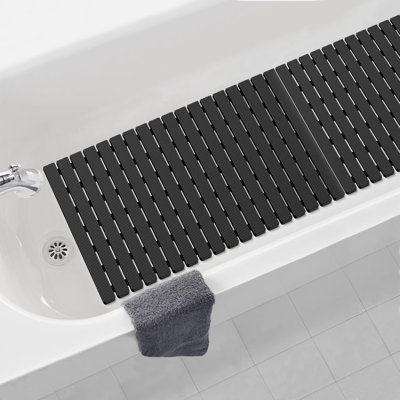 Shower Mat Non Slip Square, Anti Slip Bath Mat For Tub, Non-Slip Bathtub Mat With Drain Holes, Bathroom Mat Quick Dry