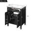Meuble-lavabo 24 po avec 2 portes, tiroir basculant et lavabo modernisé, pieds, organisateurs de rangement intelligents, esthétique intemporelle, conception des pieds, rangement-1078419801