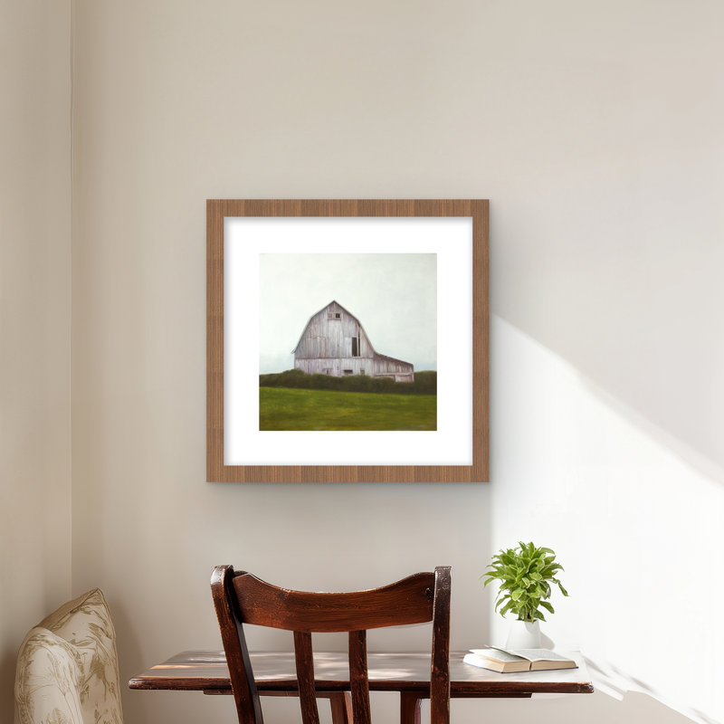 Rustic Barn - reproduction encadrée mat pour décor de salon, Brun, H 16 po x l 16 po