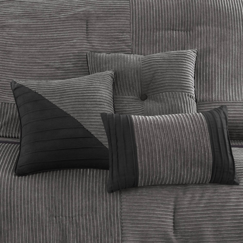 Cozy Bedding Sets, Polyester Cal King Modern Home Comfort, Grey