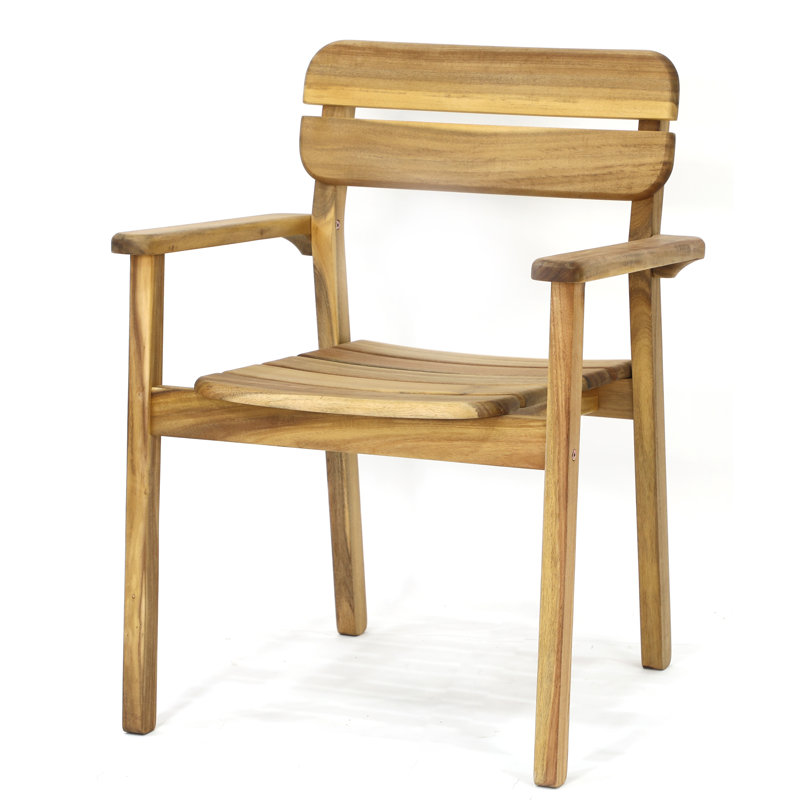 Charvi Stacking Patio Dining Armchair with Cushion