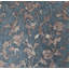 Papier peint damassé texturé floral bleu sarcelle foncé bleu vert bronze