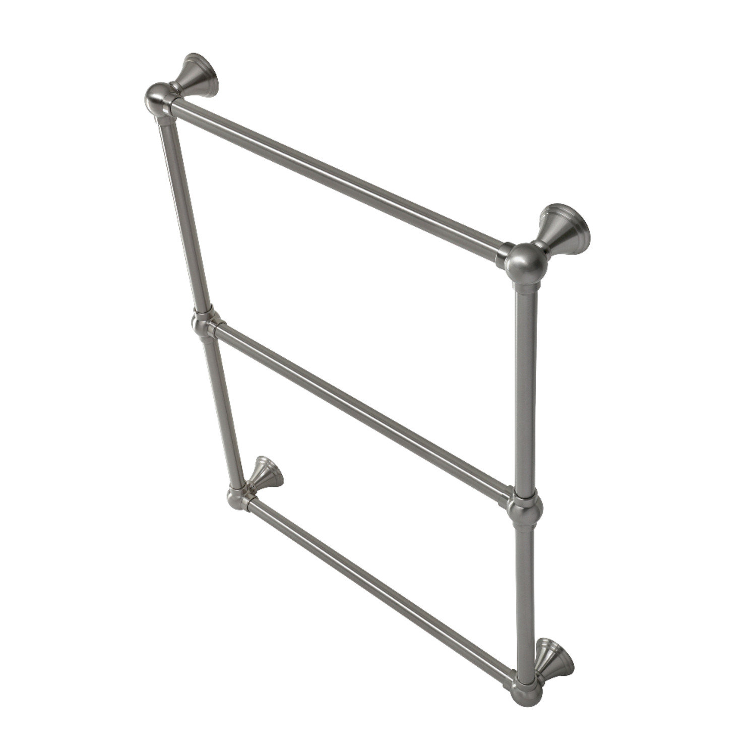 Kingston Brass Maximilien 24-Inch Wall Mount 3-Bar Towel Rack, Brushed Nickel