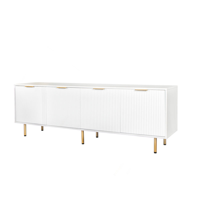 Crédence de rangement l 70,86 po Clareta, Blanc