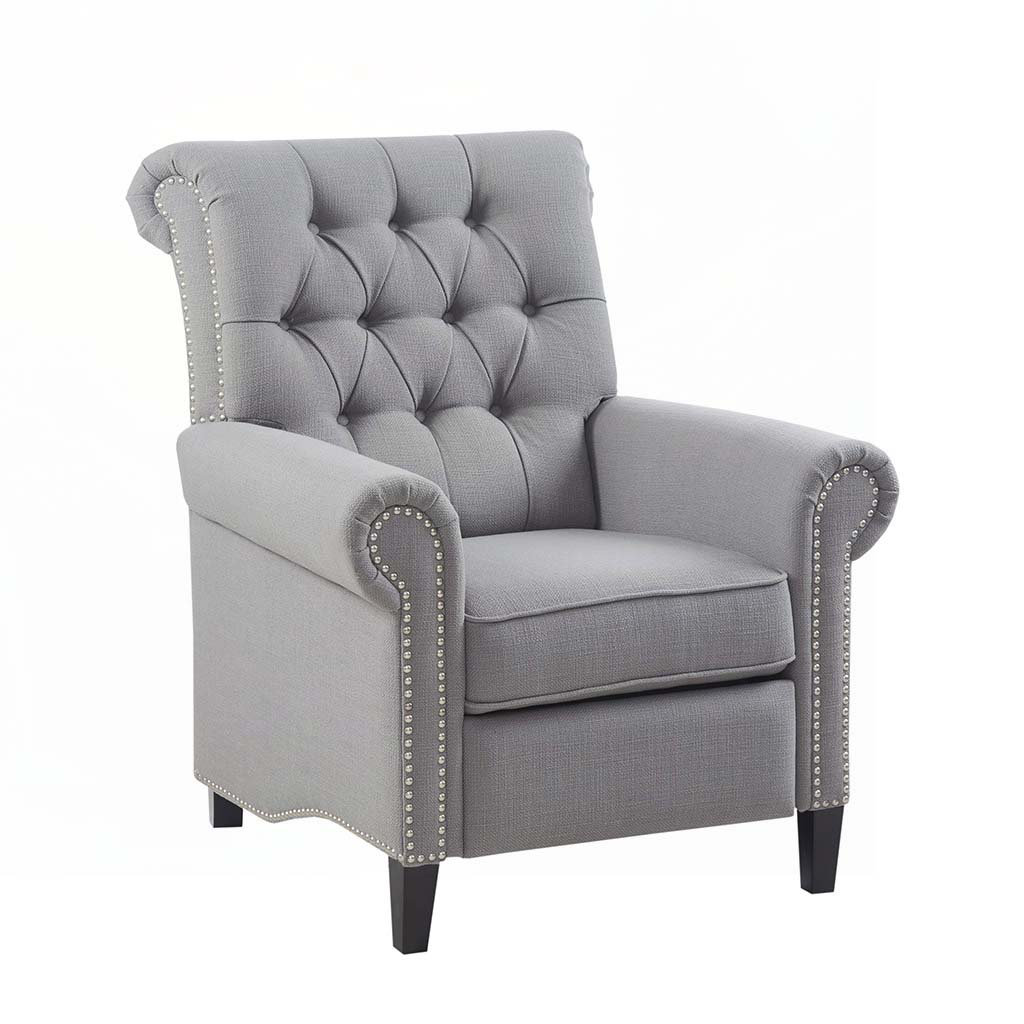 Wildon Home® Button Tufted Manual Push Back Recliner Chair | Wayfair