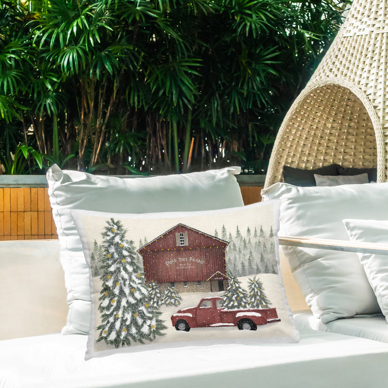 Coussin extérieur Winter Winter Tree Tree Design par Linda Spivey
