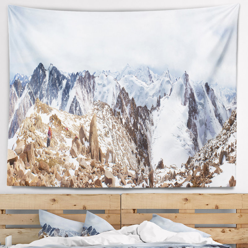 Tapisseries en polyester sur le dessus de la montagne avec accessoires suspendus inclus, H 32 po x l 39 po