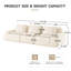 Canapé modulaire 114 po pour salon modulaire de 114 po, tissu de flanelle, canapé 3 places surdimensionné, canapé désossé, siège profond, connexion par boucle, conception antidérapante, sans assemblage, crème-1435346069