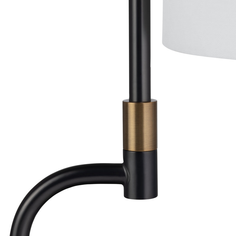 Lampe de table 31,25 "en métal avec abat-jour blanc