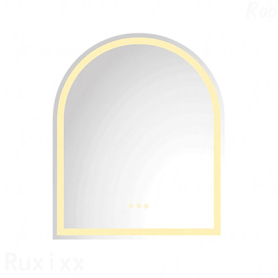 Miroir d'appoint mural pour salle de bain 30 * 36 DEL - Lumen élevé, contrôle antibuée séparé, gradateur