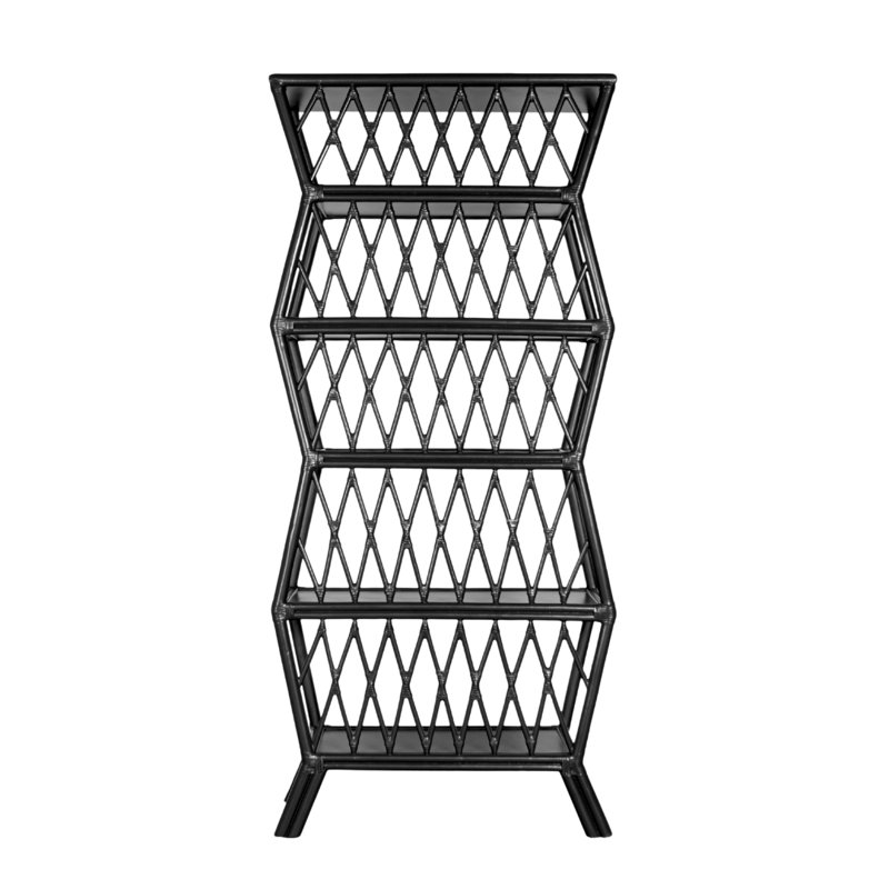 Hollywood Etagere Bookcase, Black