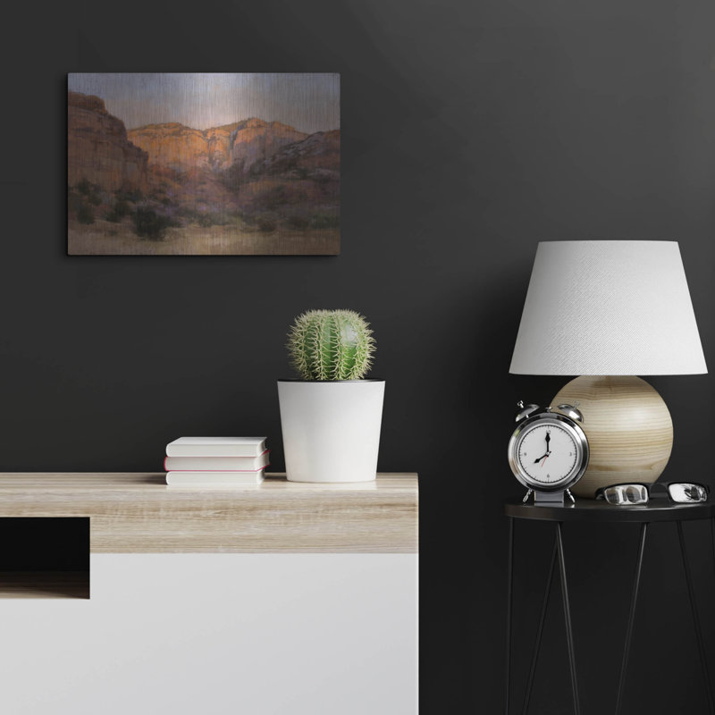 Art mural en métal 24 po x 16 po Latitude Run®, H 16 po x l 24 po