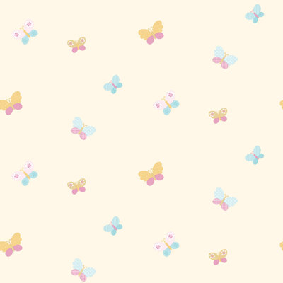 Rouleau de papier peint L 33 pi x l 21 po Just 4 Kids 2 Butterflies