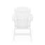 Chaise d'extérieur en bois blanc avec dossier incurvé et porte-gobelet intégré pour une vie pratique