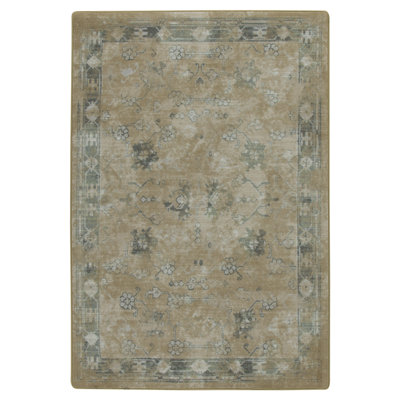 Goutier Croft Brushed Gold Oriental Area Rug
