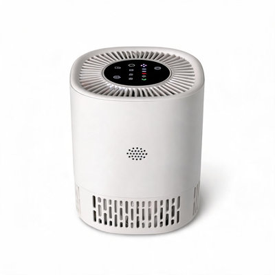 Purificateur d'air Mini H13 HEPA pour animaux de compagnie, portable et doté d'un filtre PM2.5 et d'un mode nuit silencieux. Parfait pour la maison, la chambre, le bureau ou la cuisine. Blanc.