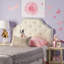 Tête de lit tapissier capitonnée, tête de lit en bois massif avec pieds en métal durable, tête de lit à hauteur réglable avec garniture cloutée, tête de lit en tissu-110856460-110856462