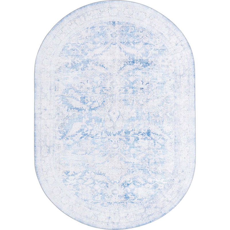 Layne Chenille Oriental Indoor Rug, Oval 7'6" x 10'6"