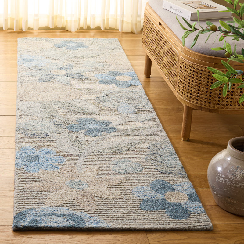Metro 760 Hand Tufted 80% Wool; 20% Cotton Floral Rug, 2'-3" X 8'-0" Runner