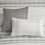 Édredon pour chambre 6 pièces en coton pour très grand lit - blanc / gris