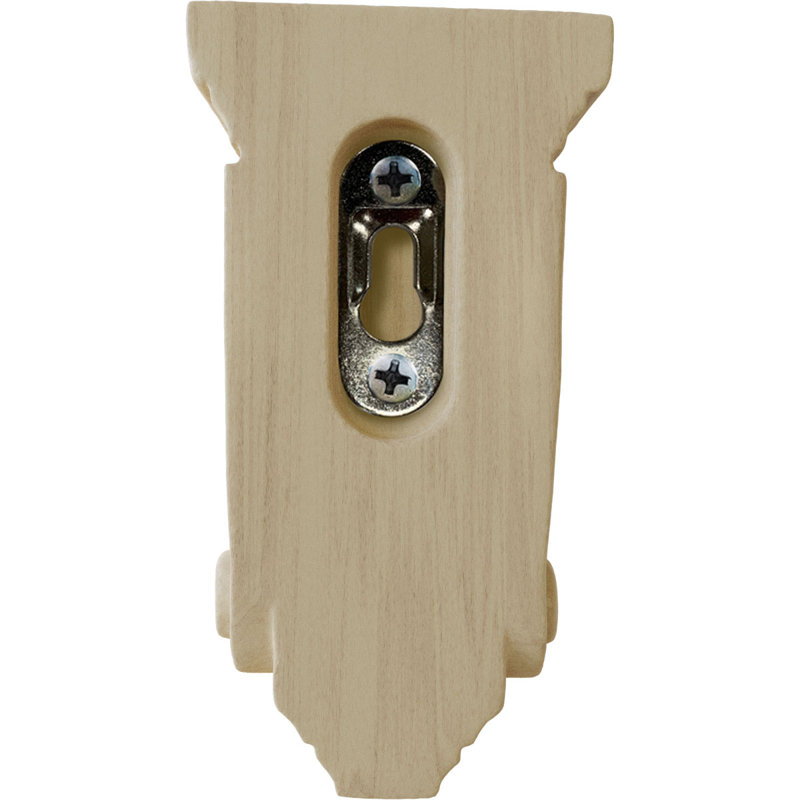 Devon Hand-Carved Rubberwood Traditional Corbel, 4.25" Height