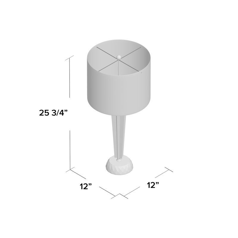 Ensemble de lampes de table en cristal de 25,75 po Jennieve, Blanc cassé avec gris foncé