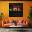 Good Good Black Art "Charlies Pizz (Eria)", art mural par Stanley Collins | Reproduction carrée encadrée | Édition limitée-105206865-128673795