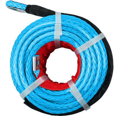 Synthetic Winch Rope 3/8in x 100ft, Winch Line Cable with G70 Hook 18,740lbs