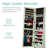 Naiyana Winston Porter Jewelry Armoire Cabinet, Full Length Mirror w/ Velvet Storage Interior, Lock-1092841287