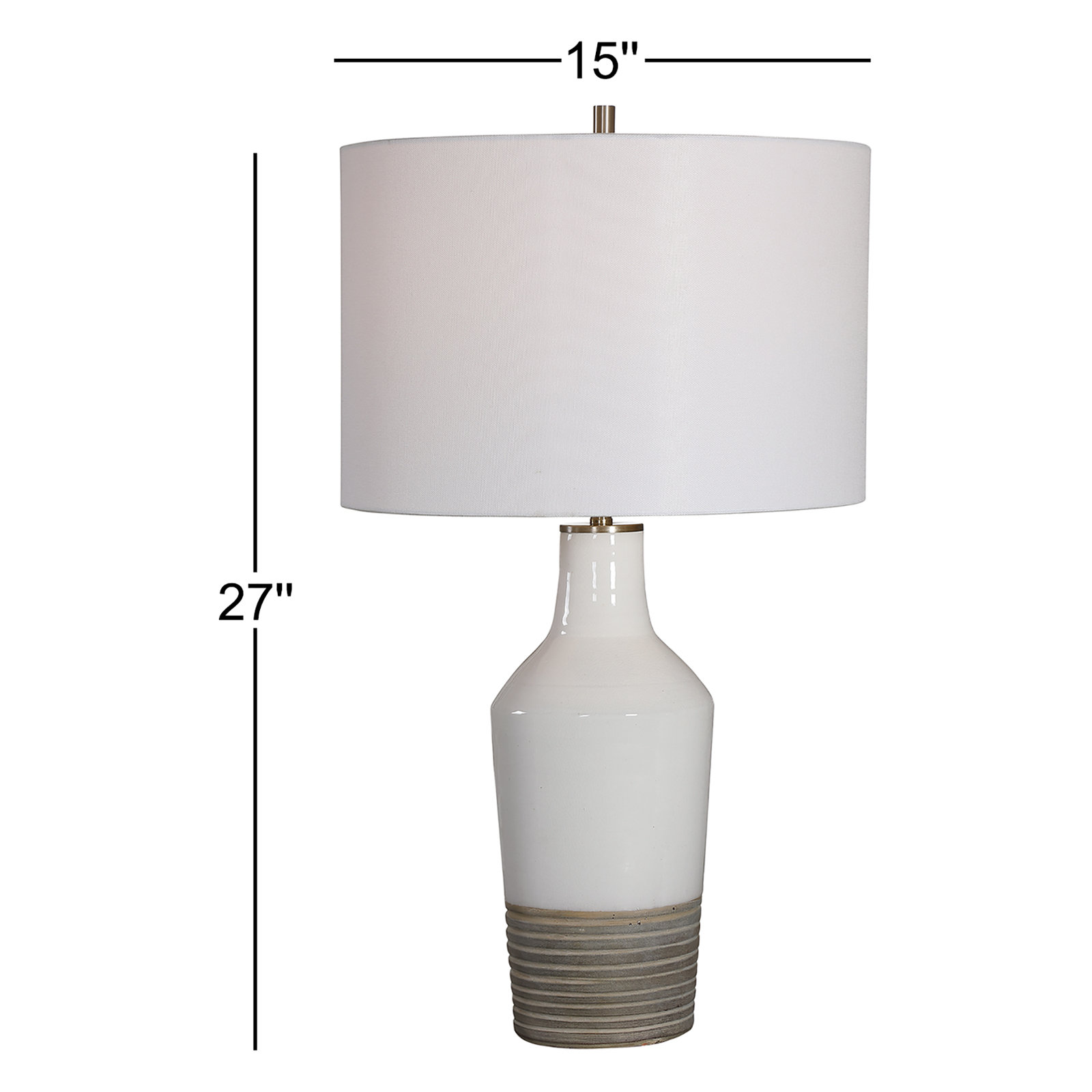 Tremper 26.5" White/Terra Cotta Table Lamp