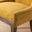 Chaise de salle à manger Ultra Side, chaises en tissu épaissi avec pieds en bois massif aux tons neutres, tête de clou bronze, ensemble de 2-1605683986