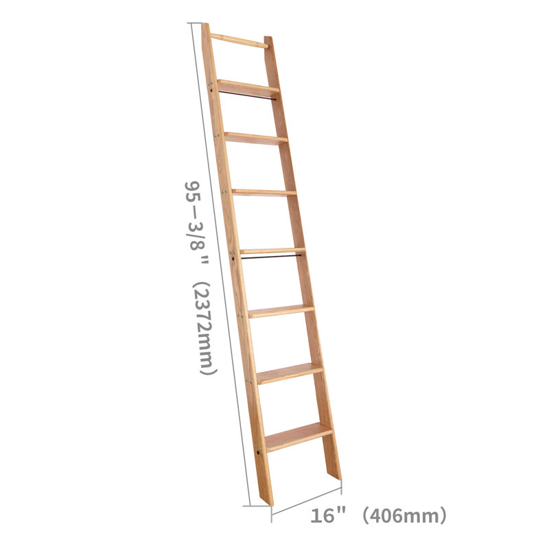 7 step wood library ladder