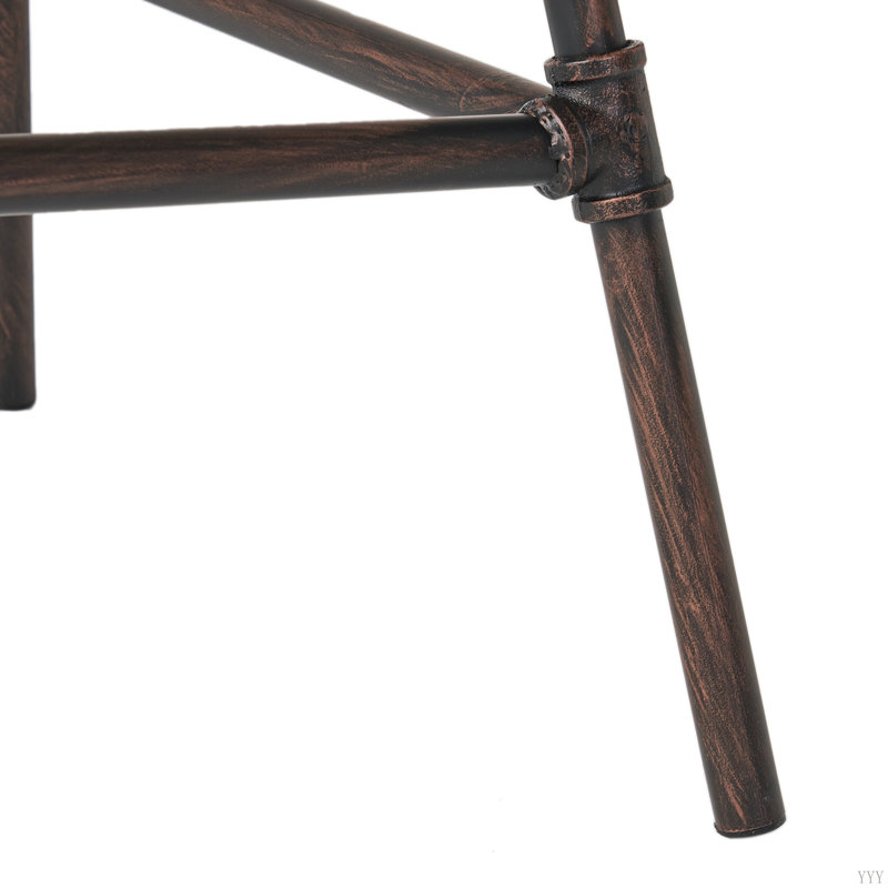 TABOURET DE TUYAU DE PLOMBRE AVEC COUSSINS, Blanc, Cuivre